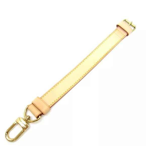 Auth LOUIS VUITTON Strap Parts For LV Bags Shoulder Strap Beige Leather #501089 - Picture 1 of 6